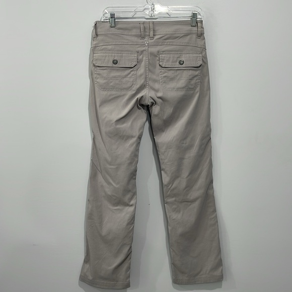Prana nylon hiking pants size 8 women’s light gray roll up to Capri - Picture 8 of 16